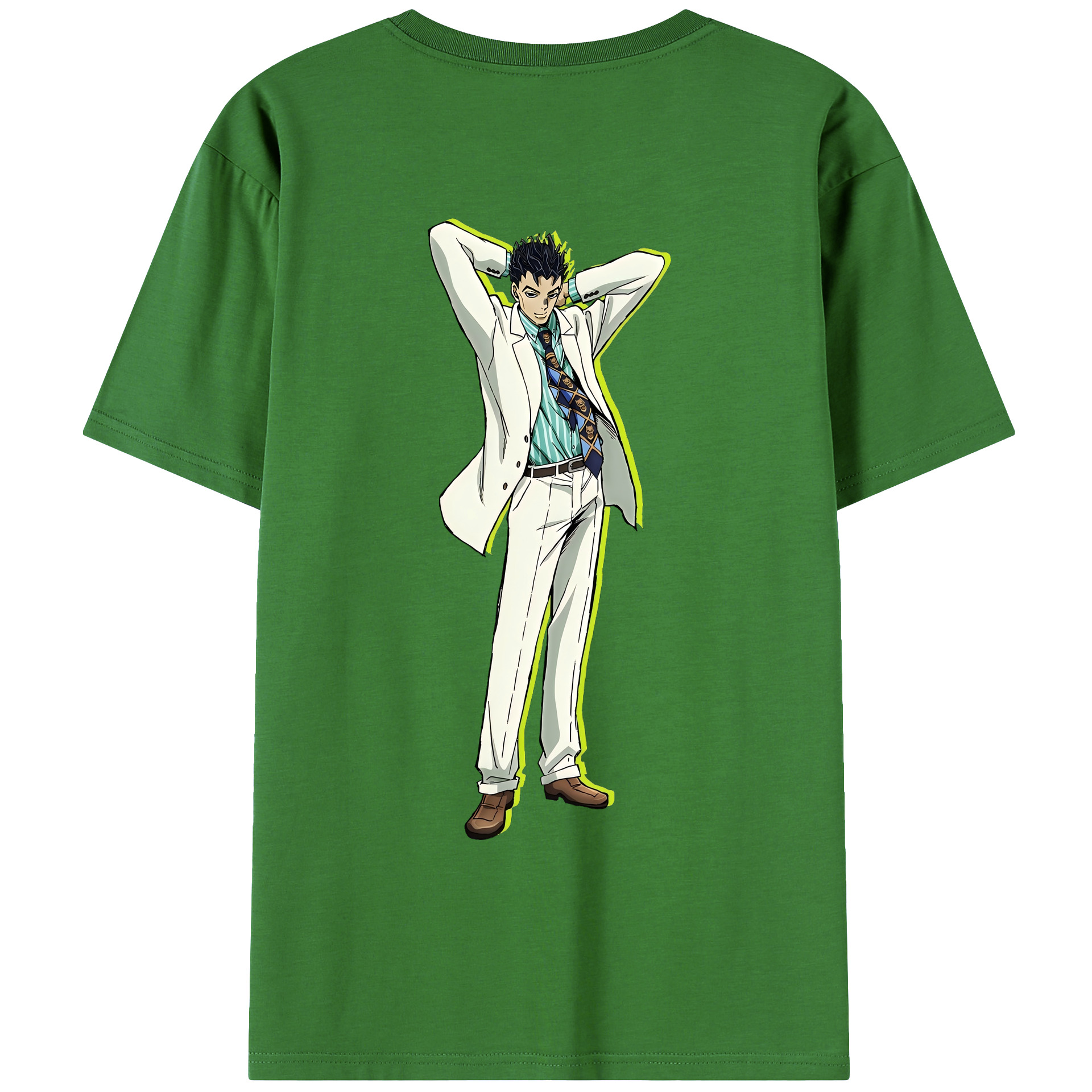 （画像用） ジョジョの奇妙な冒険 きら よしかげ JoJo's Bizarre Adventure Kira Yoshikage レディース半袖Tシャツ(バックプリント)